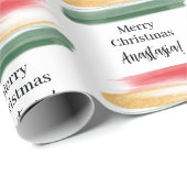 Cadeau Papier d'enveloppement moderne Festive Joyeux Noël (Coin rond)