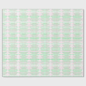 Cadeau Papier d'enveloppement moderne rose vert (Plat)