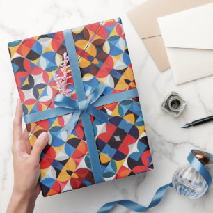 Cadeau Papier d'enveloppement Motif Abstrait Bauhaus
