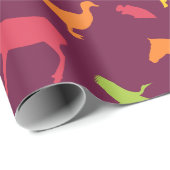 Cadeau Papier d'enveloppement Motif animal (Coin rond)