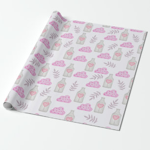 Cadeau Papier d'enveloppement Motif cardiaque