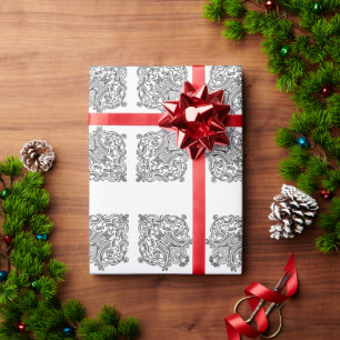 Cadeau Papier d'enveloppement Motif Carreaux