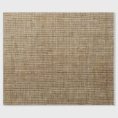 Cadeau Papier d'enveloppement Motif de Burlap Rustique - (Plat)