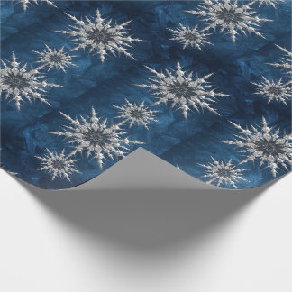 Cadeau Papier d'enveloppement motif de flocon de neige