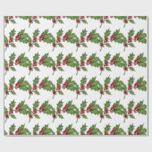 Cadeau Papier d'enveloppement Motif de Mistletoe vert de  (Plat)