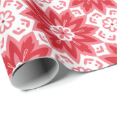 Cadeau Papier d'enveloppement Motif de Noël moderne (Coin rond)