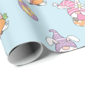 Cadeau Papier d'enveloppement Motif de Pâques mignon (Coin rond)