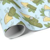 Cadeau Papier d'enveloppement Motif Dolmadakia (Coin rond)