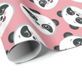 Cadeau Papier d'enveloppement Motif Panda (Coin rond)