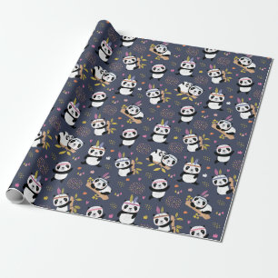 Cadeau Papier d'enveloppement Motif Panda