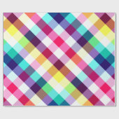 Cadeau Papier d'enveloppement Motif Plaid Rainbow Funky (Plat)