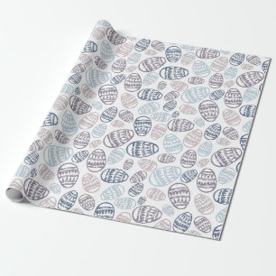 Cadeau Papier d'enveloppement Motif pour oeufs de Pâques