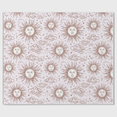 Cadeau Papier d'enveloppement Motif Sun (Plat)
