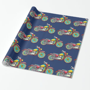 Cadeau Papier d'enveloppement Motorbike Designer
