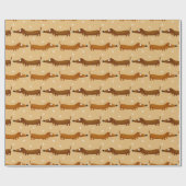 Cadeau Papier d'enveloppement mou Dachshunds (Plat)