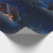 Cadeau Papier d'enveloppement neigeux hivernal (Coin)