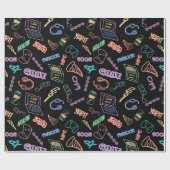 Cadeau Papier d'enveloppement Neon Gamer (Plat)