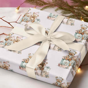 Cadeau Papier d'enveloppement Nounours de Noël