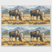 Cadeau Papier d'enveloppement numérique de l'orignal d'Al (Plat)