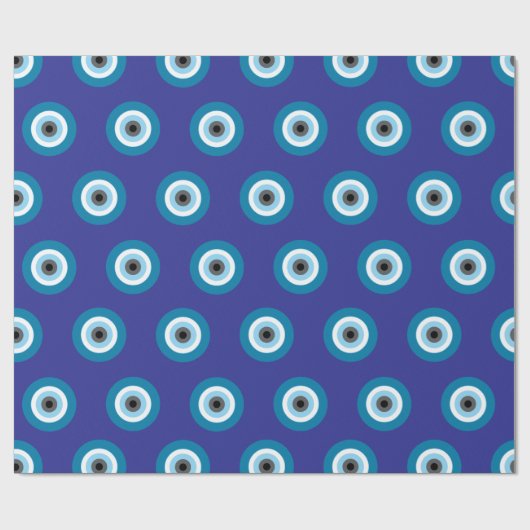 Cadeau Papier d'enveloppement oculaire bleu (Plat)