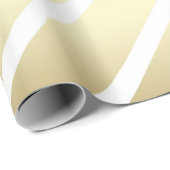 Cadeau Papier d'enveloppement or et blanc de luxe (Coin rond)