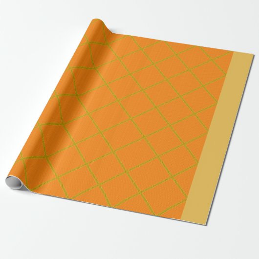 Cadeau Papier d'enveloppement or et orange (Déroulé)
