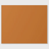 Cadeau Papier d'enveloppement orange brûlé rustique (Plat)