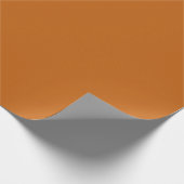 Cadeau Papier d'enveloppement orange brûlé rustique (Coin)