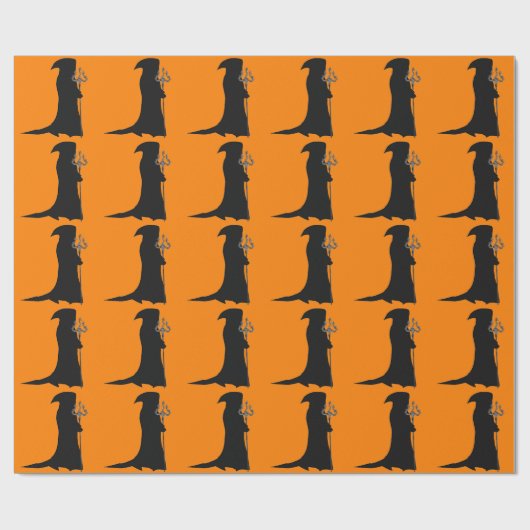 Cadeau Papier d'enveloppement orange de faucheuse (Plat)