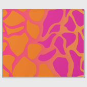 Cadeau Papier d'enveloppement orange et rose chaud (Plat)