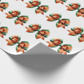 Cadeau Papier d'enveloppement orange et vert (Coin)