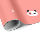 Cadeau Papier d'enveloppement Panda Cute (Coin rond)