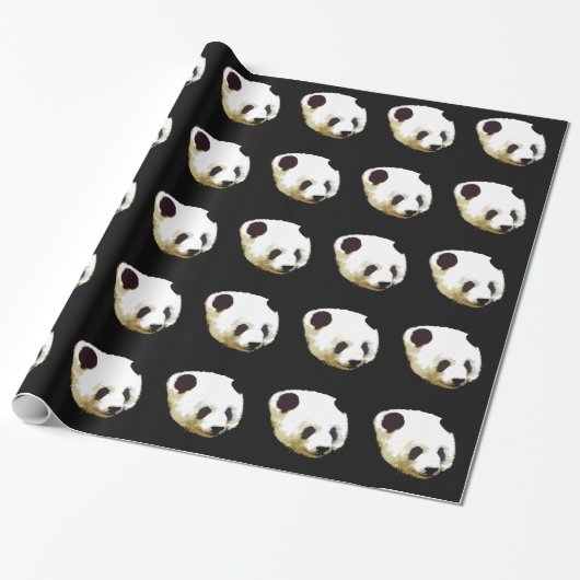 Cadeau Papier d'enveloppement Panda unique (Déroulé)