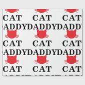 Cadeau Papier d'enveloppement papa chat (Plat)