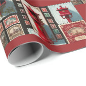 Cadeau Papier d'enveloppement papier Vintage (Coin rond)