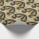 Cadeau Papier d'enveloppement papillon Art déco (Coin)