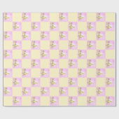 Cadeau Papier d'enveloppement papillon rose (Plat)