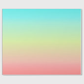 Cadeau Papier d'enveloppement Pastel bleu jaune Pêche (Plat)