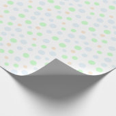 Cadeau Papier d'enveloppement Pastel Blue, Green et Orang (Coin)