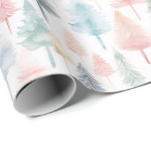 Cadeau Papier d'enveloppement Pastel Christmas Tree (Coin rond)