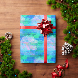 Cadeau Papier d'enveloppement Pastel Cloudy Blues