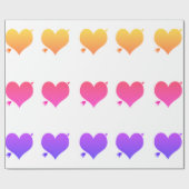 Cadeau Papier d'enveloppement Pastel Hearts (Plat)