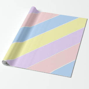 Cadeau Papier d'enveloppement Pastel Spring Stripes