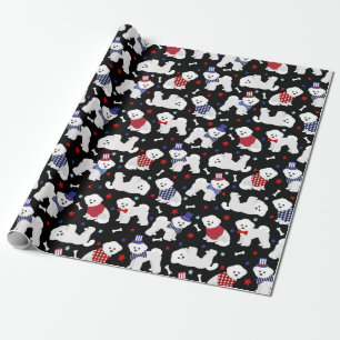Cadeau Papier d'enveloppement Patriotique Bichon