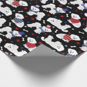 Cadeau Papier d'enveloppement Patriotique Bichon (Coin)
