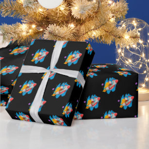 Cadeau Papier d'enveloppement Père Noël Space