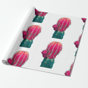 Cadeau Papier d'enveloppement photo Cactus rose