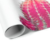 Cadeau Papier d'enveloppement photo Cactus rose (Coin rond)