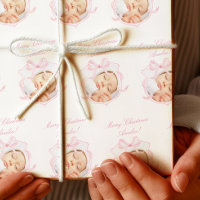 Papier d'enveloppement photo rose bébé fille