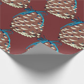 Cadeau Papier d'enveloppement Pinecones de vacances (Coin)